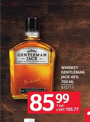 Whiskey Gentleman Jack 40% promocja w Selgros