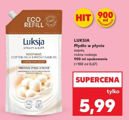 Mydło w płynie zapas, różne rodzaje promocja w Kaufland