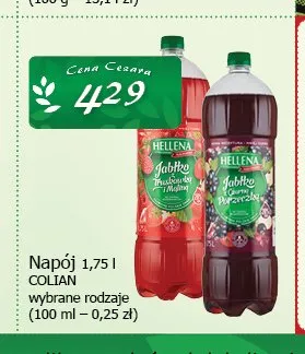 Napój Hellena jabłko truskawka mięta promocja w CEZAR Delikatesy