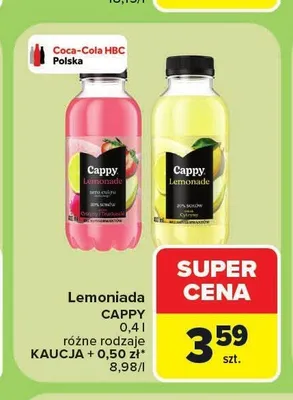 Lemoniada Cappy cytryna promocja w Carrefour