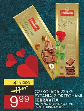 Czekolada z pytanią, z orzechami Terravita promocja w Wafelek