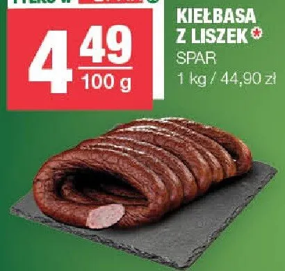 Kiełbasa z liszek promocja w SPAR