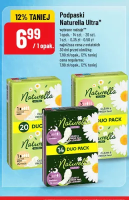 Podpaski Naturella Ultra Normal Duo Pack promocja w POLOmarket
