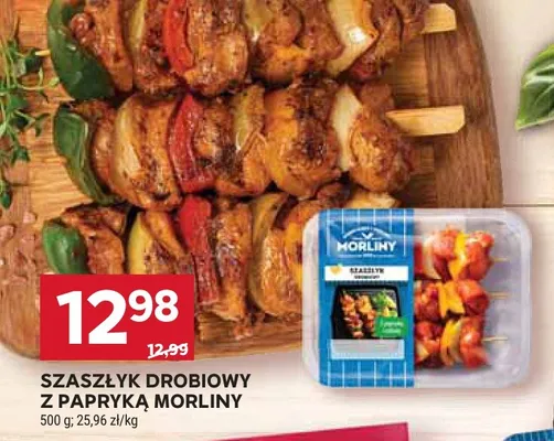 Szaszłyk drobiowy z papryką Morliny promocja w Stokrotka