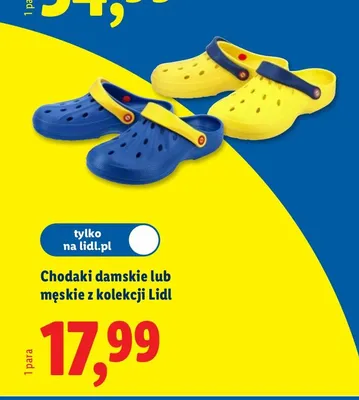 Chodaki damskie lub męskie z kolekcji Lidl promocja w Lidl