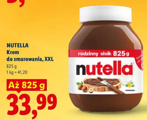 Krem do smarowania, XXL Nutella promocja w Lidl