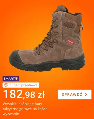 Wysokie skórzane buty taktyczne Demar promocja w Allegro
