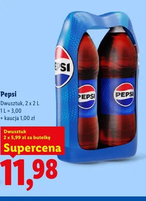 Napój gazowany Pepsi 2-pak promocja w Lidl