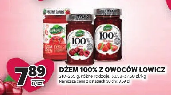 Dżem 100% z owoców Łowicz promocja w Stokrotka