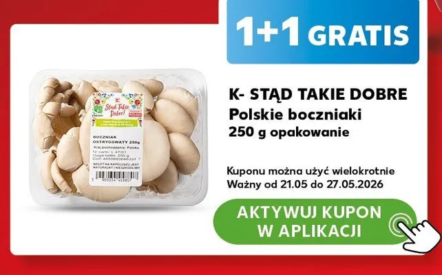 Polskie boczniaki K-Stąd Takie Dobre promocja w Kaufland