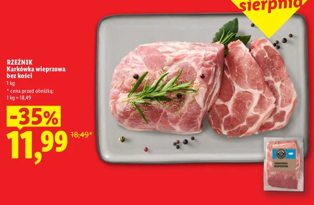 Karkówka wieprzowa bez kości Rzeźnik promocja w Lidl
