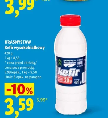 Kefir wysokobiałkowy Krasnystaw promocja w Lidl