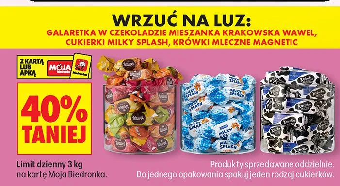 Galaretka w czekoladzie mieszanka krakowska Wawel promocja w Biedronka