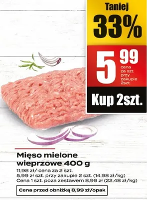 Mięso mielone wieprzowe 400g promocja w Supeco