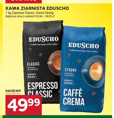 Kawa ziarnista Eduscho Espresso Classic promocja w Stokrotka