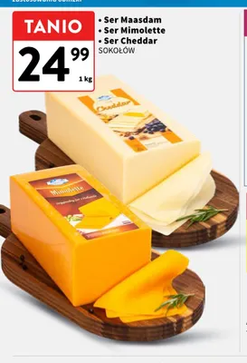 Ser cheddar Sokołów promocja w Intermarche