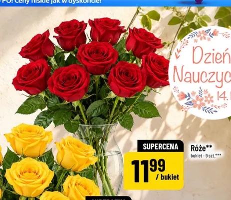 Róże bukiet 9 szt. promocja w POLOmarket