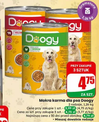 Mokra karma dla psa promocja w Dino