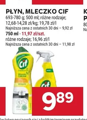 Mleczko do czyszczenia Cif promocja w Stokrotka