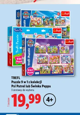 Puzzle 9 w 1 z kolekcji Świnka Peppa Trefl promocja w Lidl