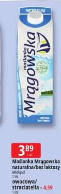 Maślanka Mrągowska owocowa promocja w Leclerc