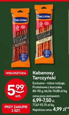 Kabanosy Tarczyński Exclusive drobiowe promocja w Żabka