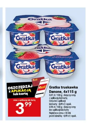 Jogurt truskawkowy Danone Gratka 4-pak promocja w Twój Market