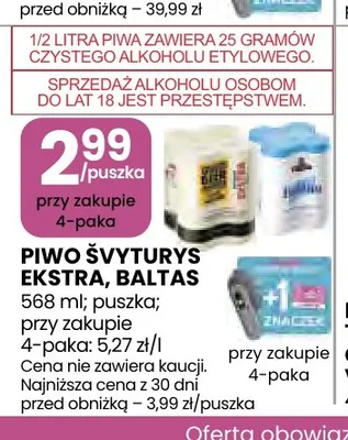 Piwo Švyturys Baltas promocja w Stokrotka
