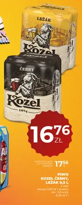 Piwo Kozel Černý 4-pak 500 ml promocja w Duży Ben