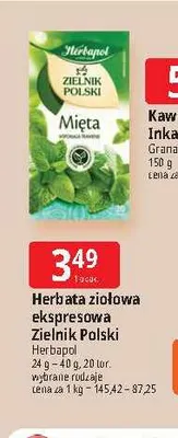 Herbata ziołowa ekspresowa Zielnik Polski promocja w Leclerc