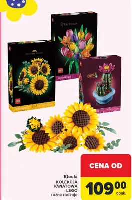 Klocki KOLEKCJA KWIATOWA LEGO różne rodzaje promocja w Carrefour