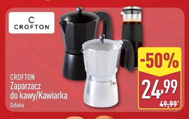 Zaparzacz do kawy Crofton promocja w Aldi