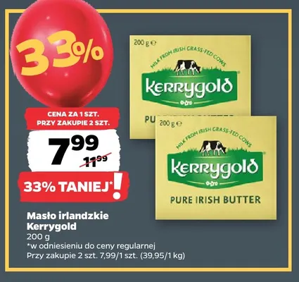 Masło irlandzkie Kerrygold promocja w Netto