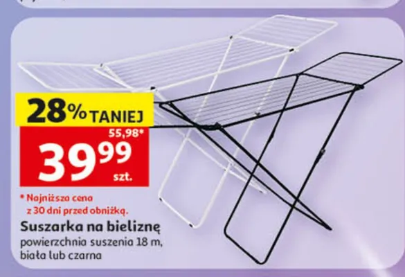 Suszarka na bieliznę biała promocja w Auchan