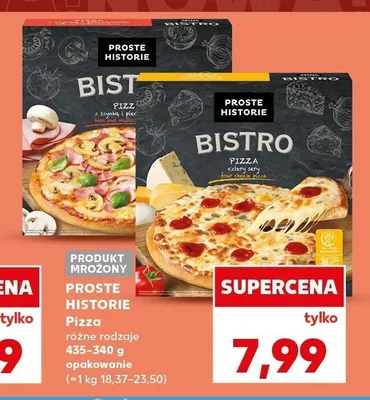 Pizza Bistro z szynką i pieczarkami Proste Historie promocja w Kaufland
