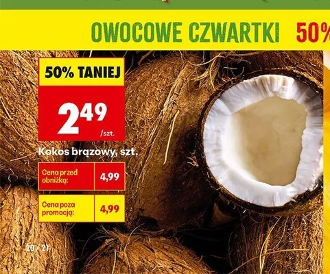 Kokos brązowy promocja w Biedronka