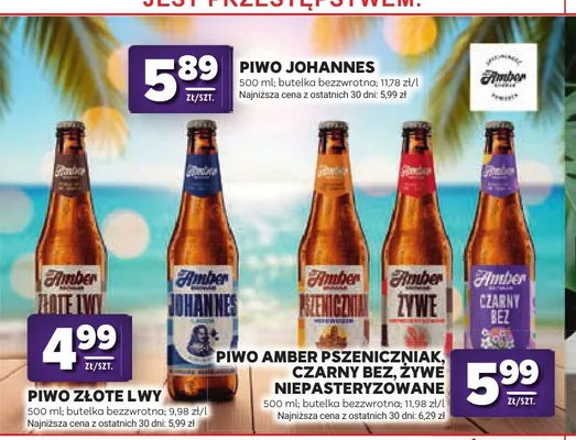 Piwo Amber Złote Lwy promocja w Stokrotka