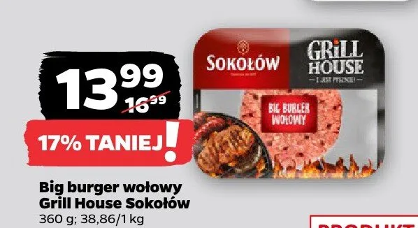 Big burger wołowy promocja w Netto