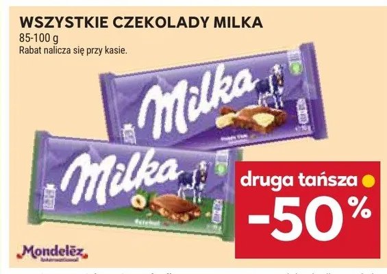 Czekolady Milka różne rodzaje promocja w Stokrotka