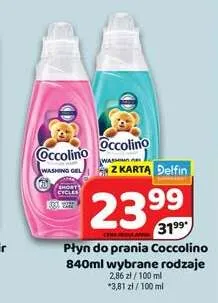 Płyn do prania Coccolino Care Sensitive promocja w Delfin
