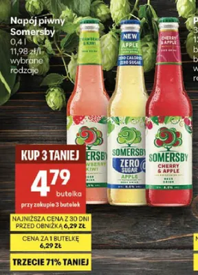 Napój piwny Somersby Cherry & Apple promocja w Delikatesy Centrum
