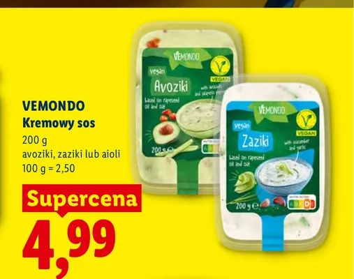 Sos kremowy Vemondo aioli promocja w Lidl
