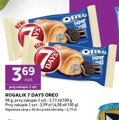 Rogalik 7 Days Oreo promocja w Stokrotka