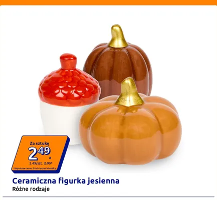 Ceramiczna figurka jesienna promocja w Action