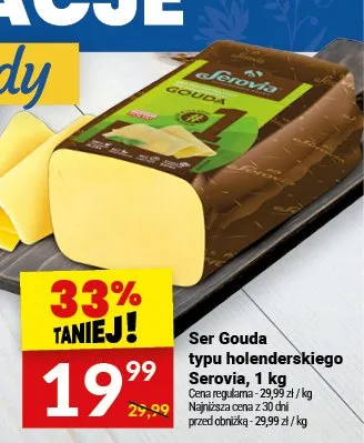 Ser Gouda typu holenderskiego Serovia promocja w Twój Market