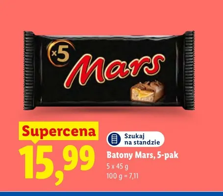Batony Mars 5-pak promocja w Lidl