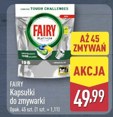Kapsułki do zmywarki promocja w Aldi