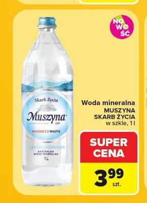 Woda mineralna Muszyna Skarb Życia promocja w Carrefour Market