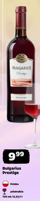 Wino czerwone Bulgarius Prestige półsłodkie Polska promocja w Netto