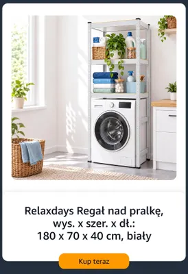 Regał nad pralkę Relaxdays promocja w Amazon